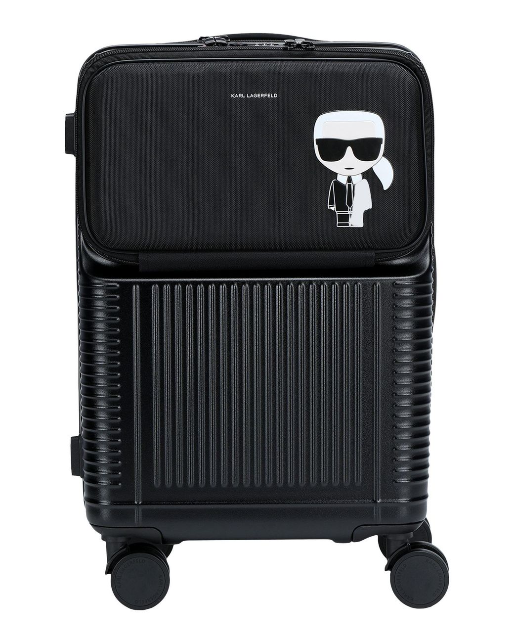 Karl Lagerfeld Synthetic Wheeled luggage in Black Lyst