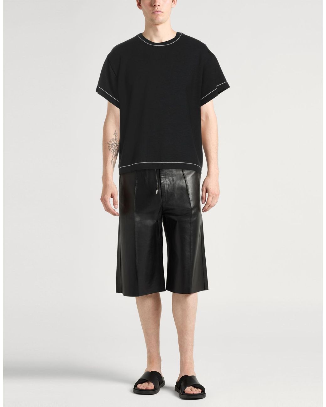 Theory Black T-Shirt Viscose, Elastane, Polyamide for men