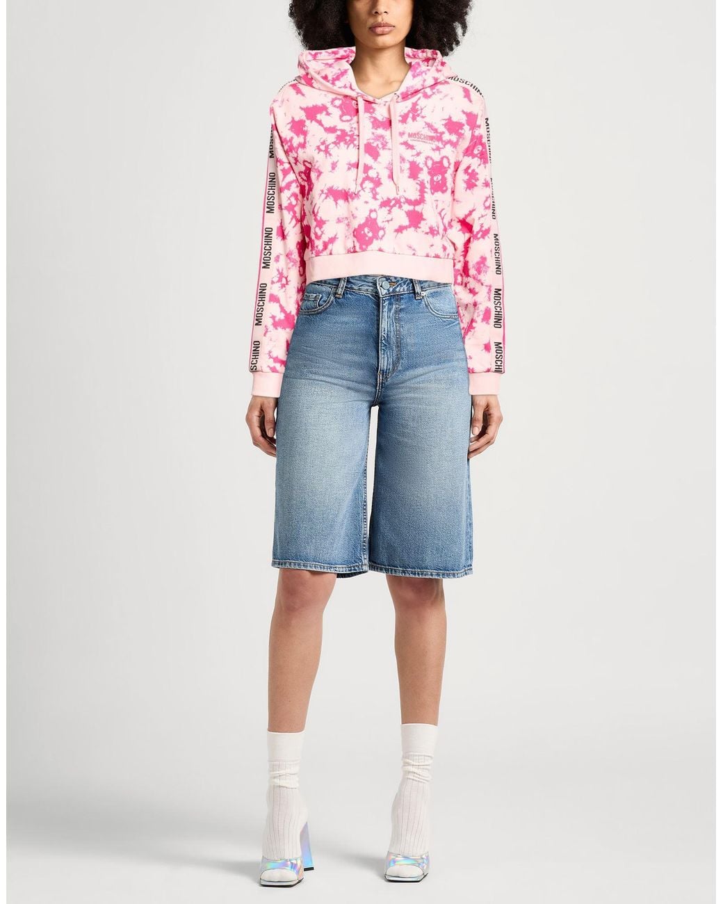 Moschino Pink Sweatshirt Cotton, Elastane