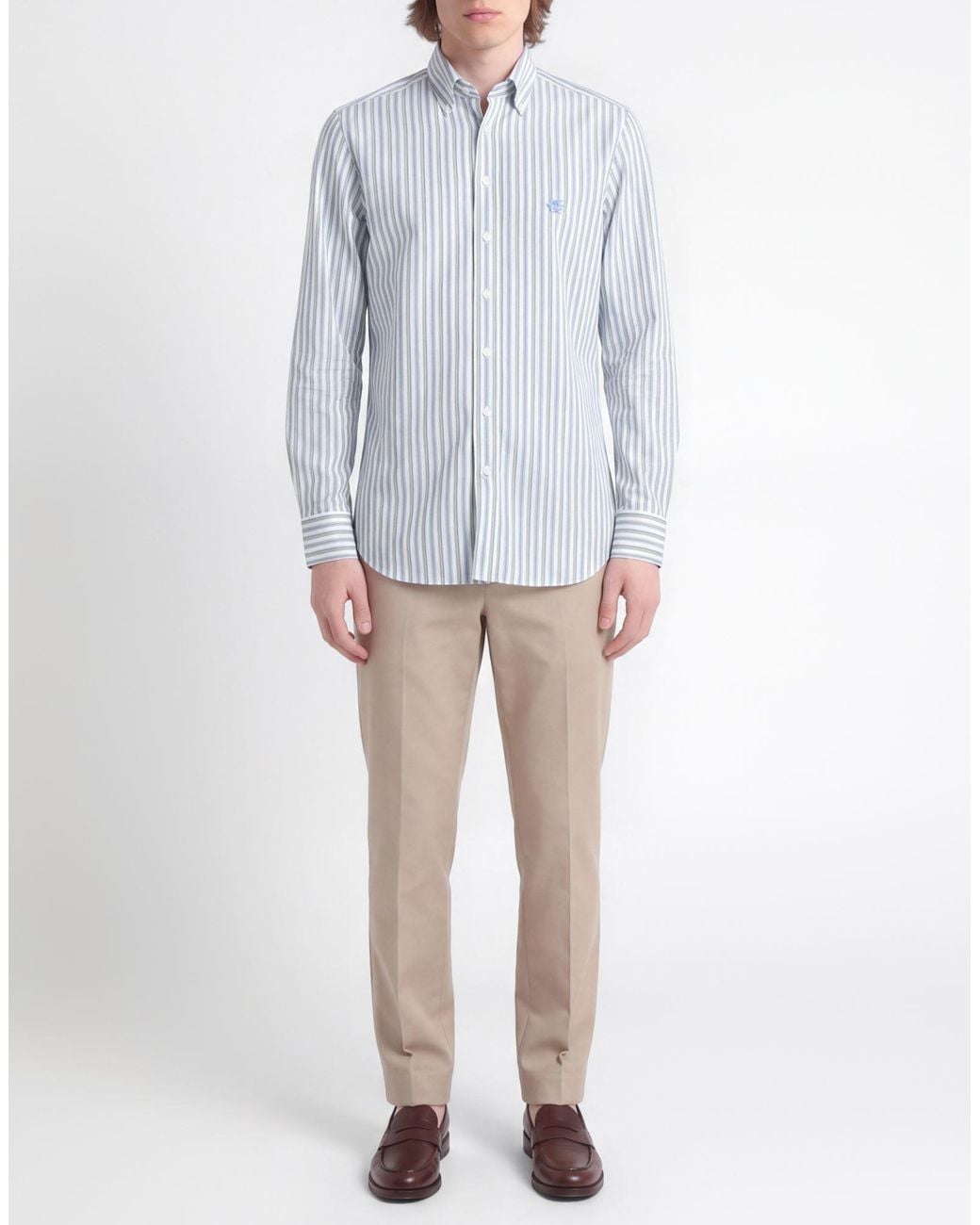 Etro Blue Light Shirt Linen for men