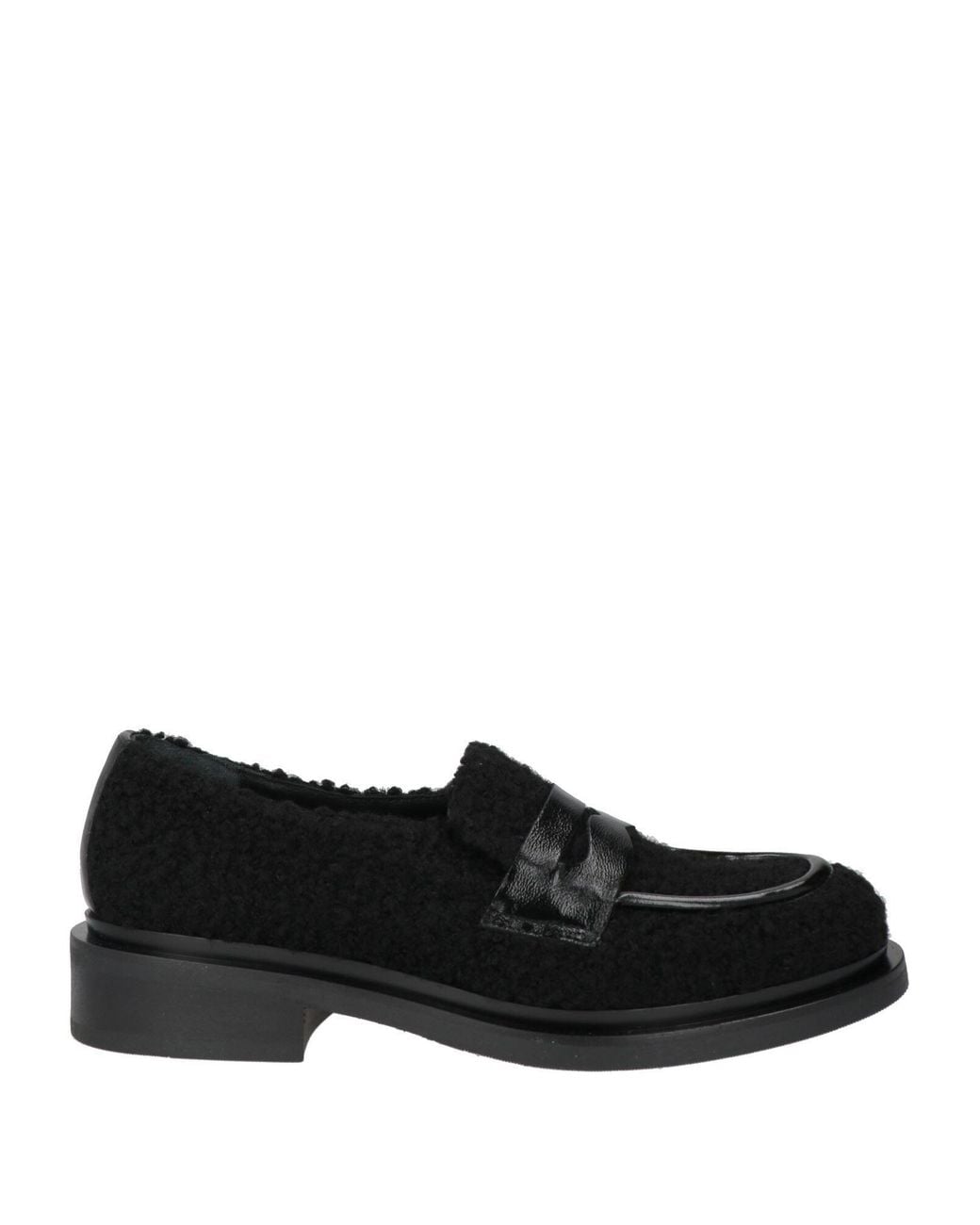 Nila & Nila Black Loafers Textile Fibers, Leather