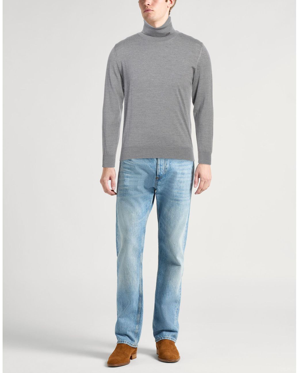 Cuello alto Herno de hombre de color Gray