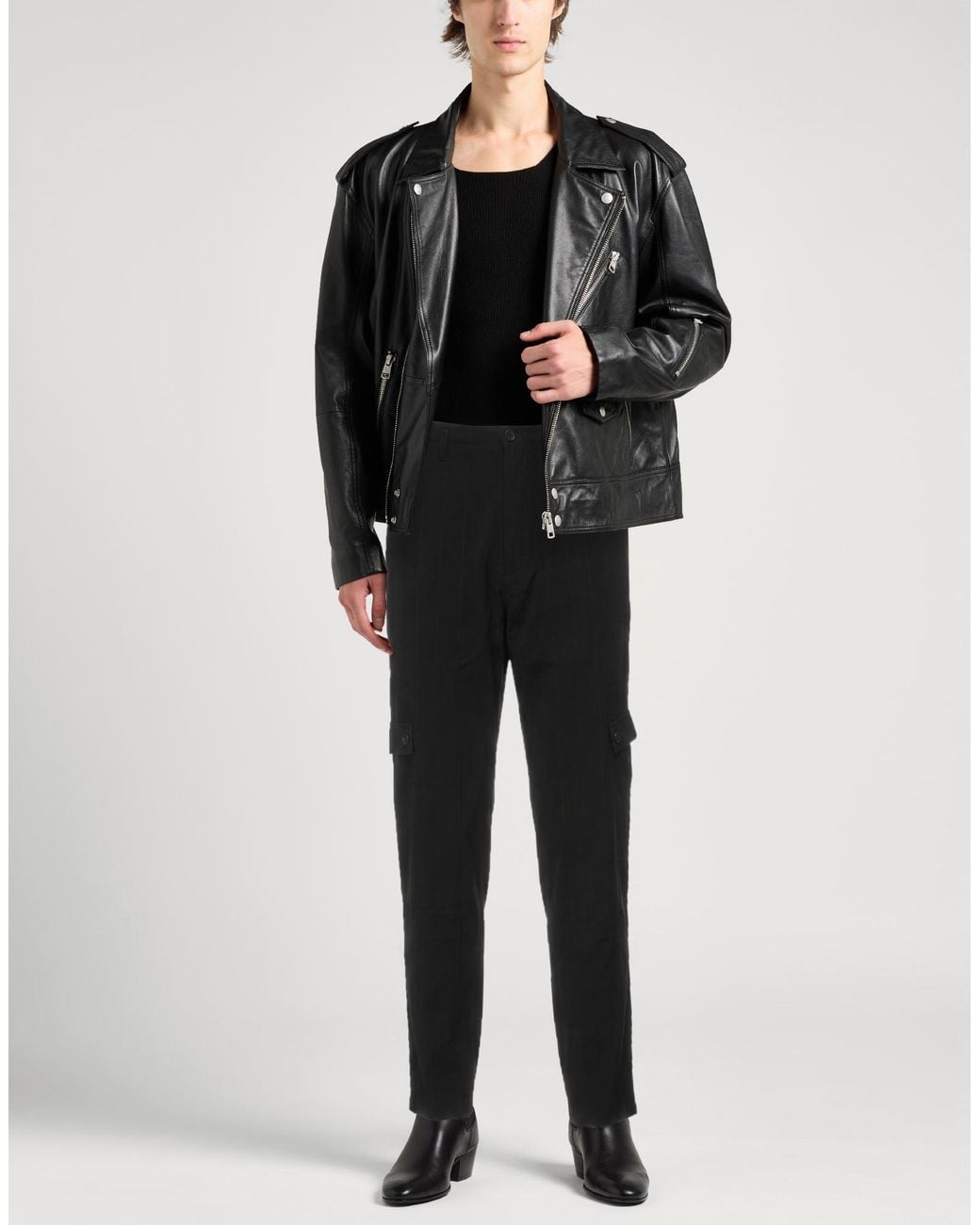 Yohji Yamamoto Black Pants Triacetate, Polyester for men