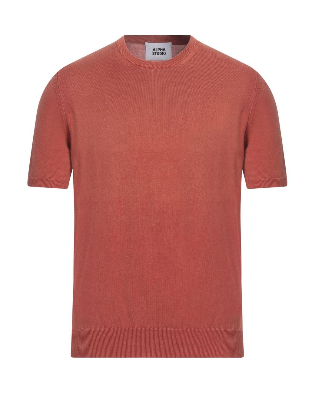 Alpha Studio Red Rust Sweater Cotton for men
