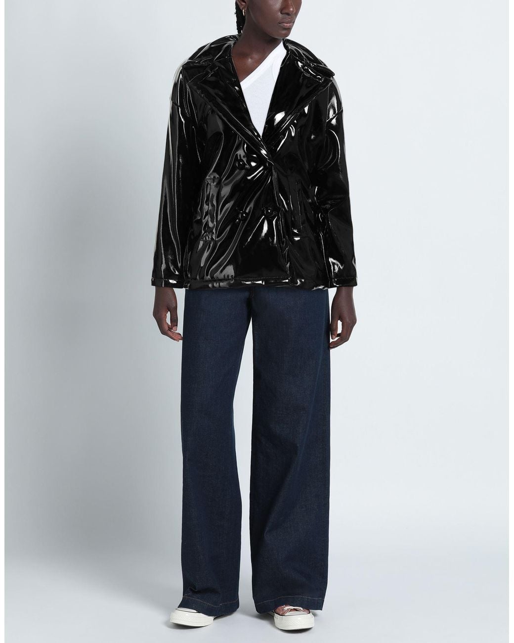 Cristinaeffe Black Jacket Polyurethane, Polyester