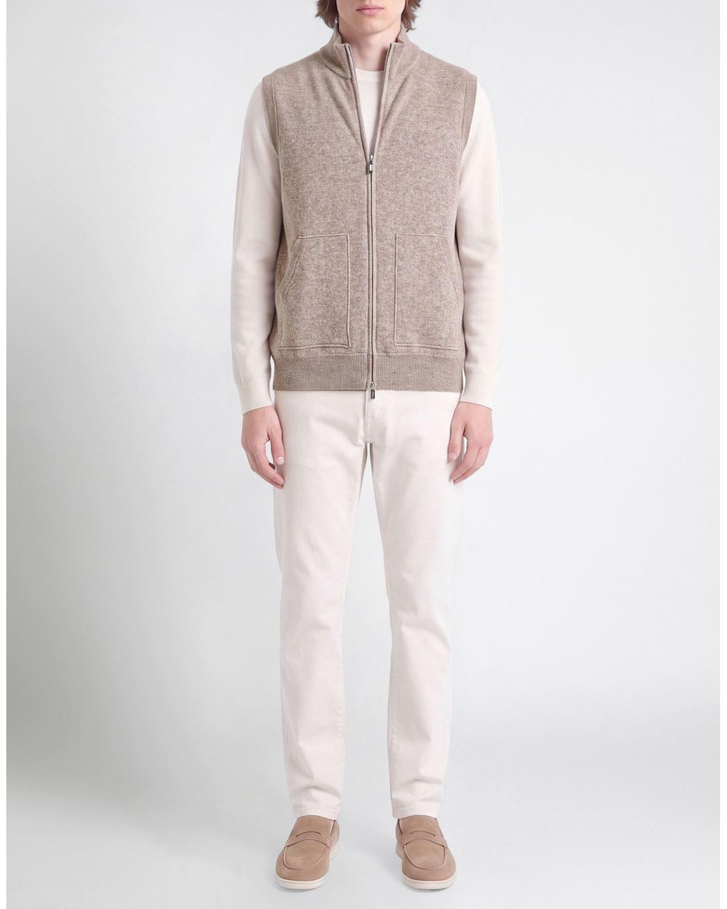 Fedeli Gray Cardigan for men