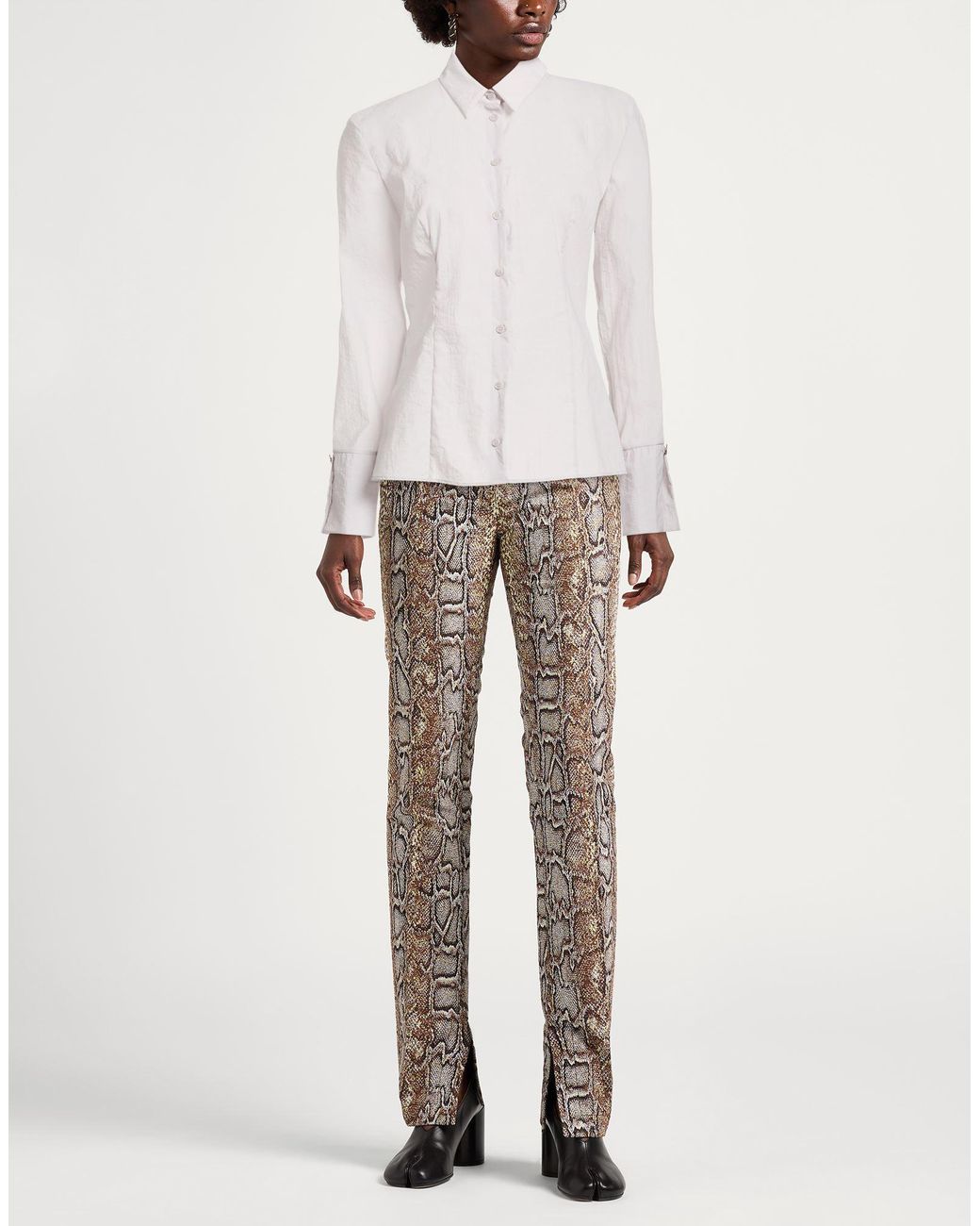 Patrizia Pepe White Shirt Polyamide, Elastane