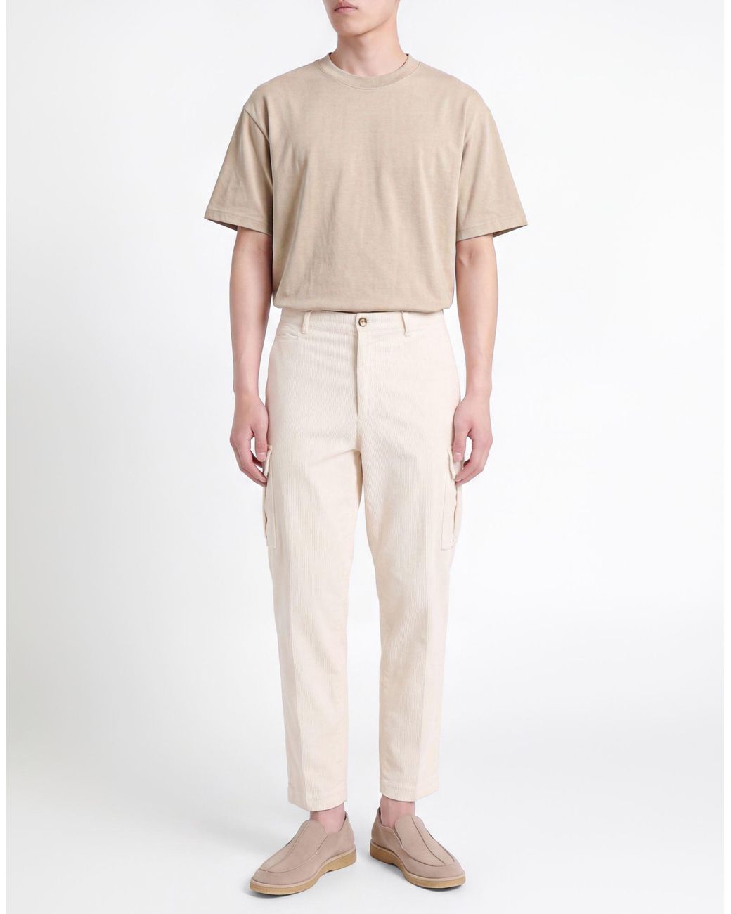 L.b.m. 1911 Natural Ivory Pants Cotton, Elastane for men
