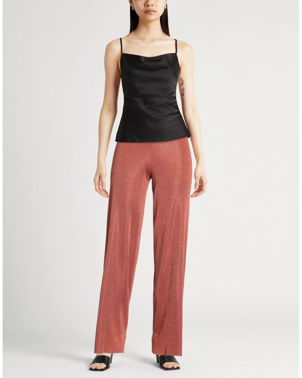 Roberto Collina Red Pants Viscose, Polyester