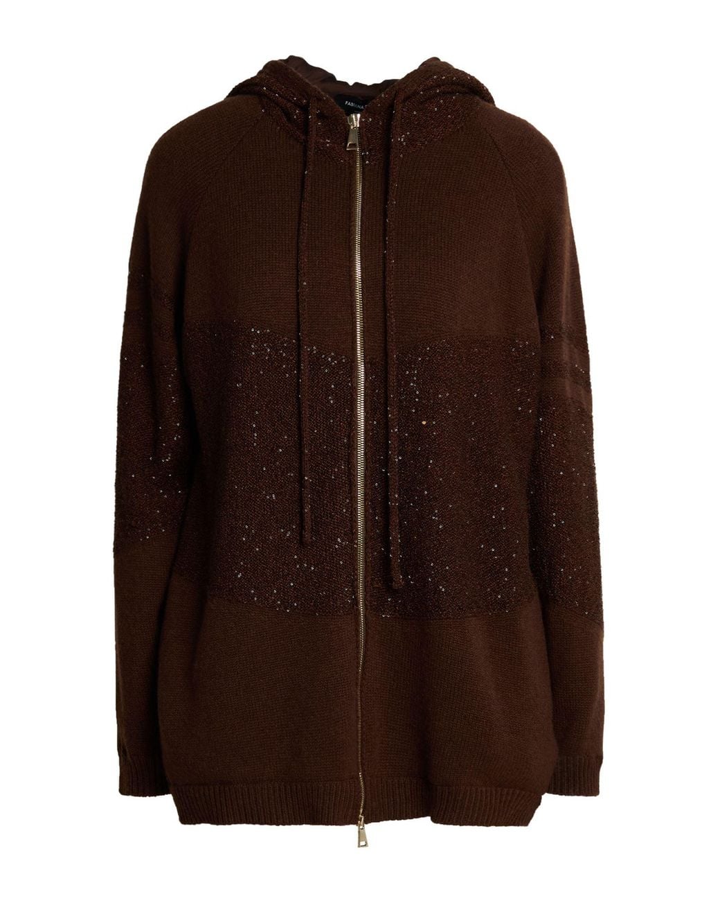 Fabiana Filippi Brown Cardigan Virgin Wool, Silk, Cashmere