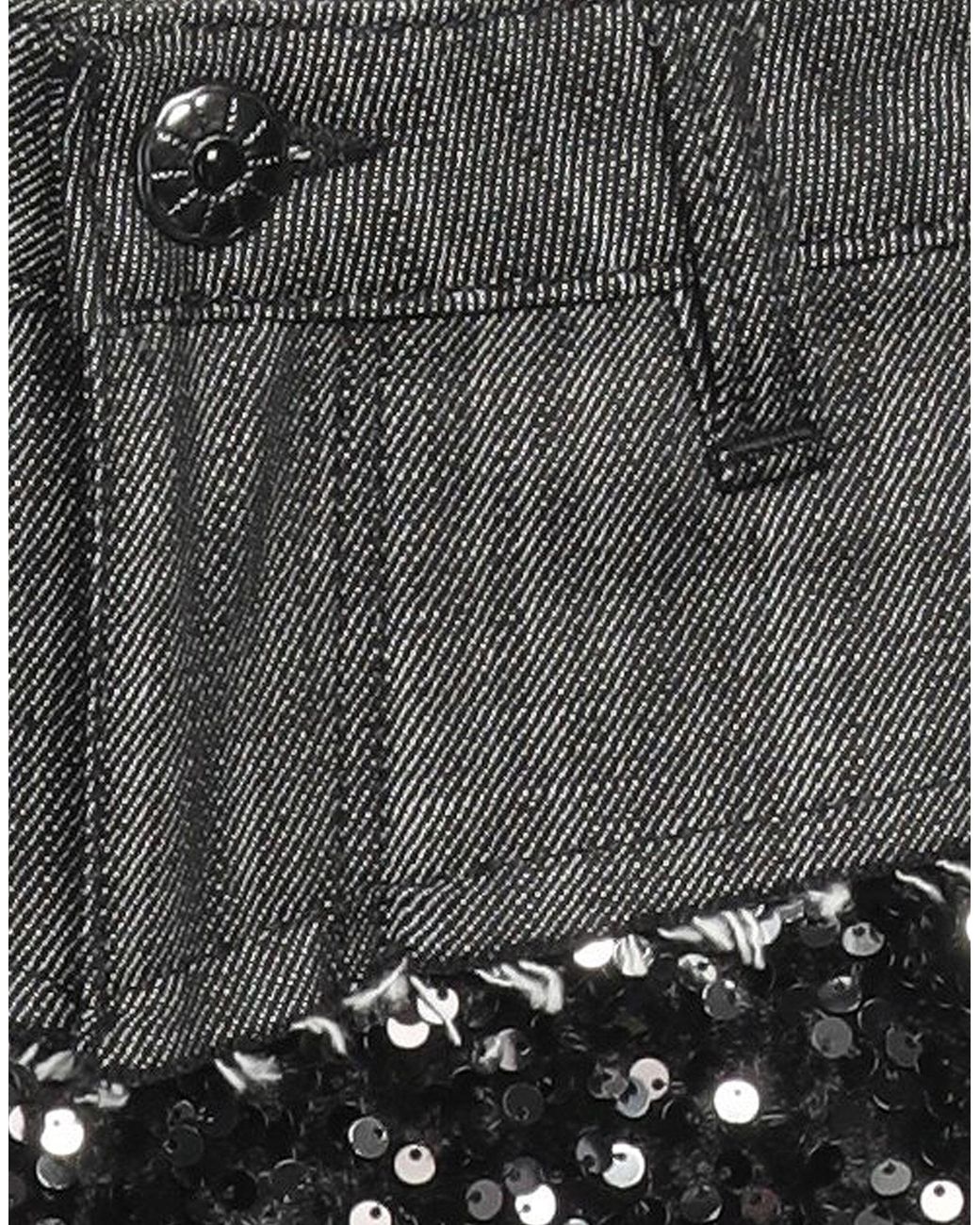 Shaft Black Denim Skirt Cotton, Elastane, Polyester