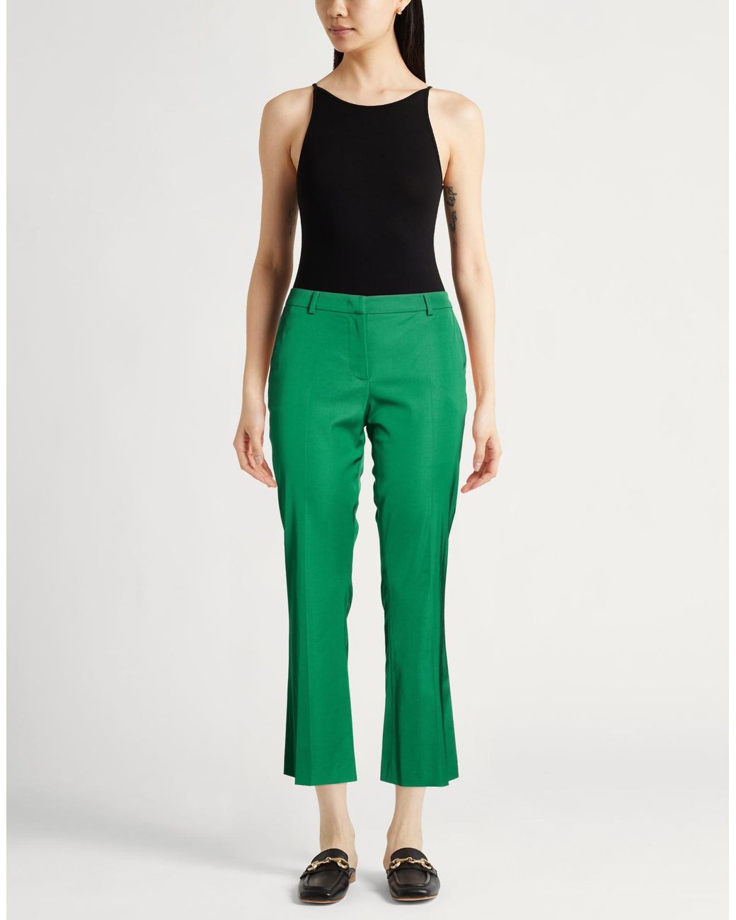PT Torino Green Pants Viscose, Elastane