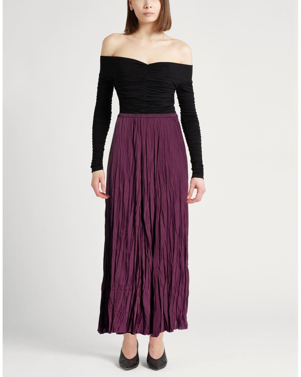 Forte_forte Purple Midi Skirt