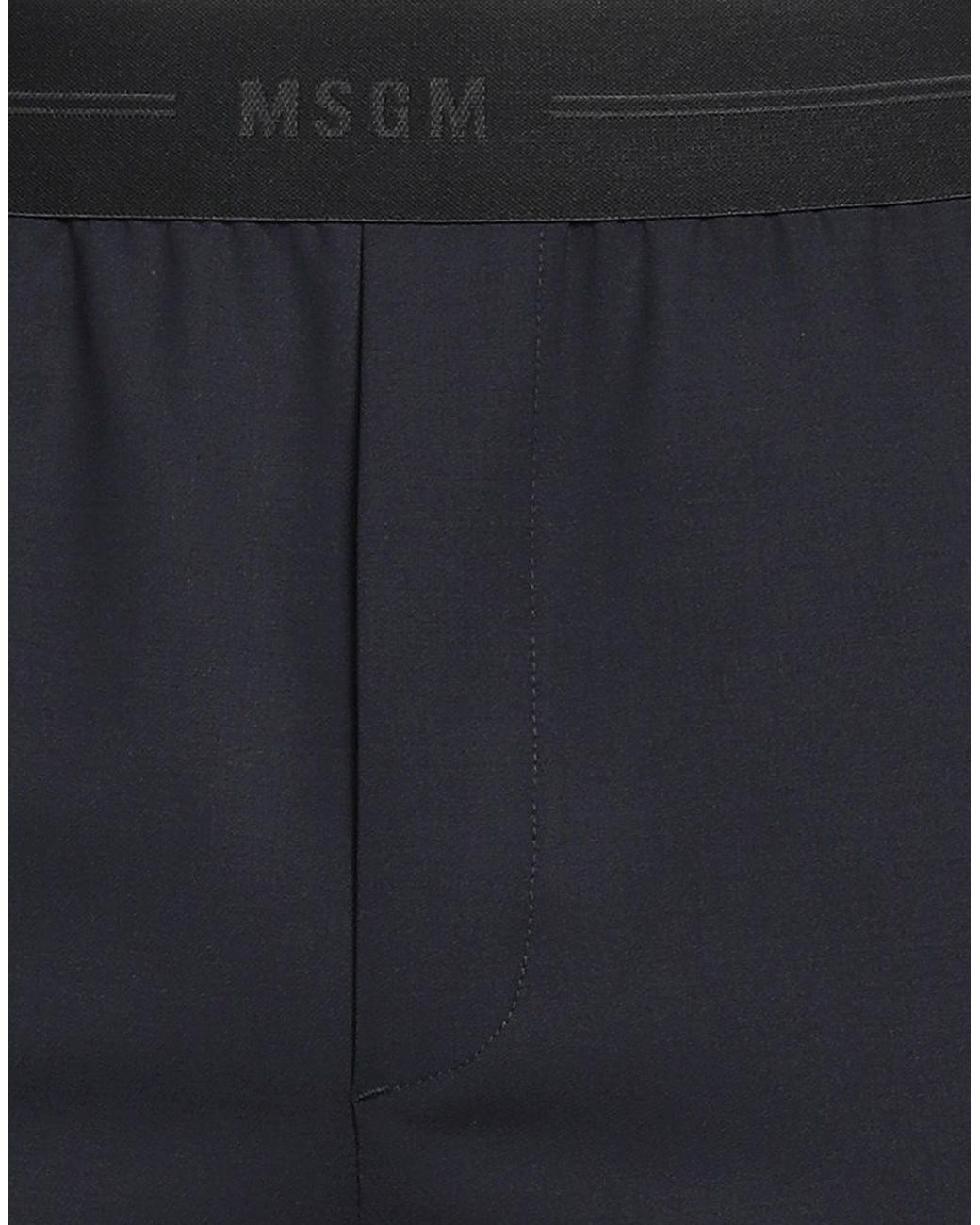 MSGM Blue Pants Virgin Wool, Elastane for men