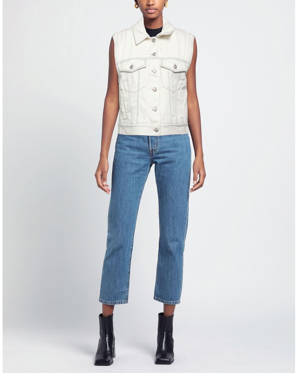 MM6 by Maison Margiela White Denim Outerwear