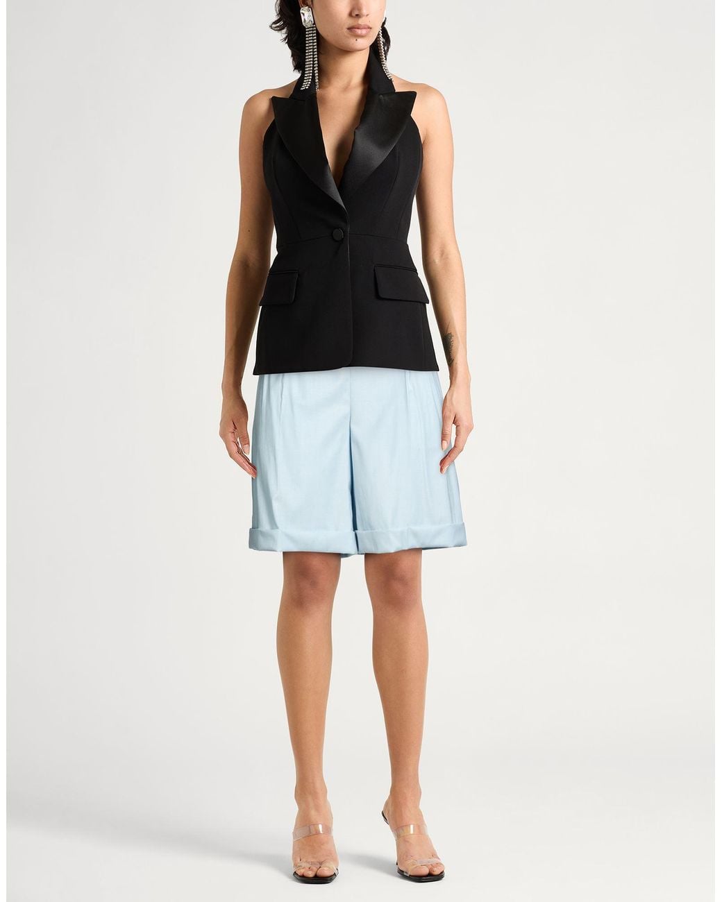 Eleventy Blue Sky Shorts & Bermuda Shorts Wool, Viscose, Elastane