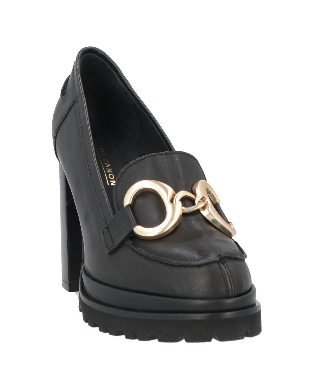 Elvio Zanon Black Loafers Leather