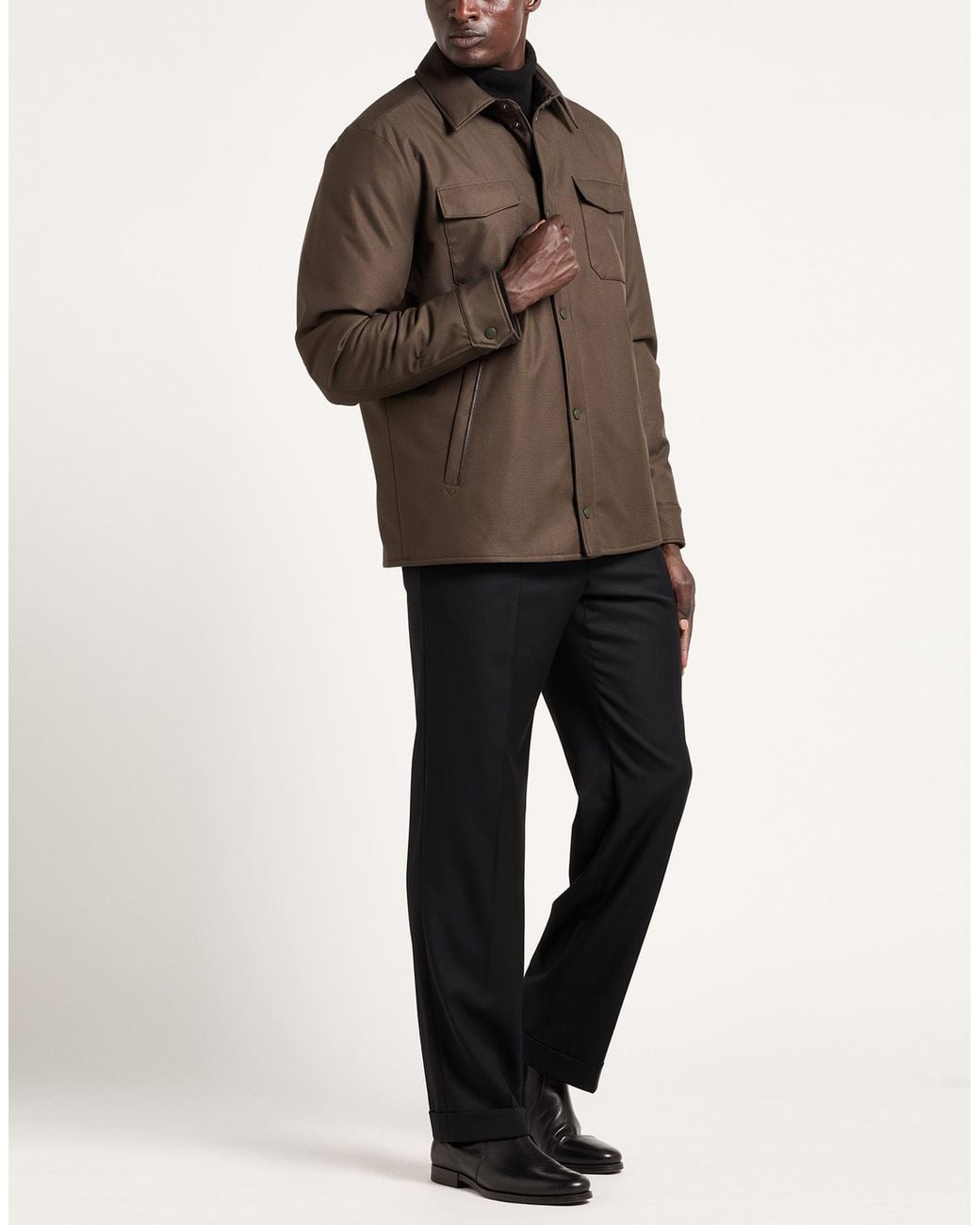 Canali Brown Jacket Polyester for men