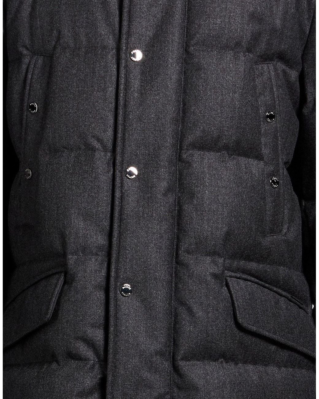 Moorer Black Charcoal Puffer Polyamide, Polyester for men