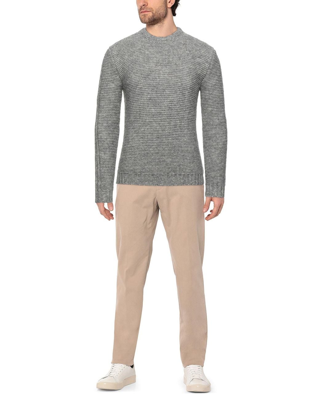 Zanone Gray Sweater for men
