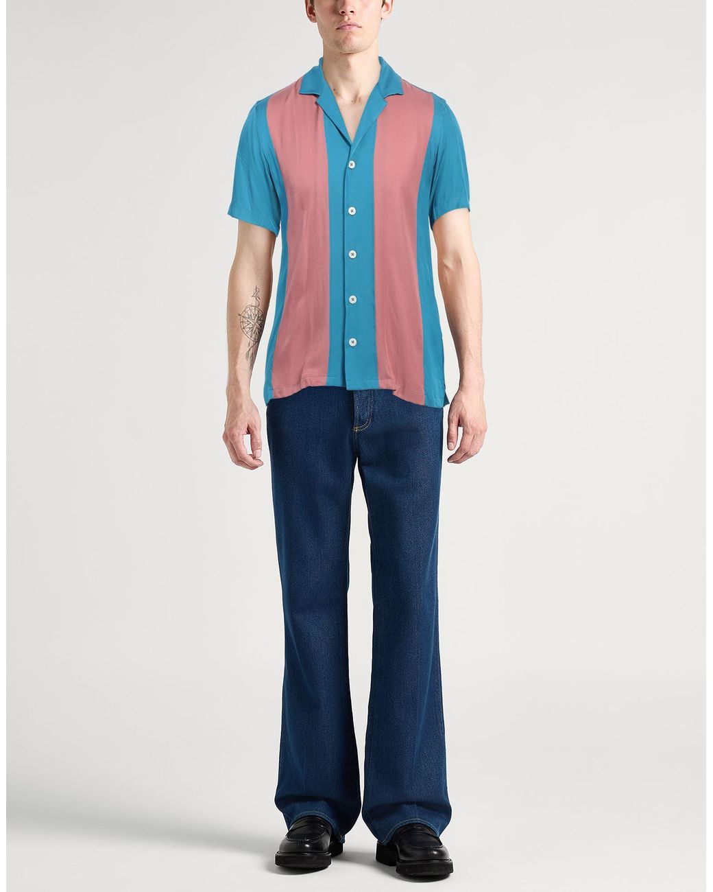 PT Torino Blue Shirt Viscose for men
