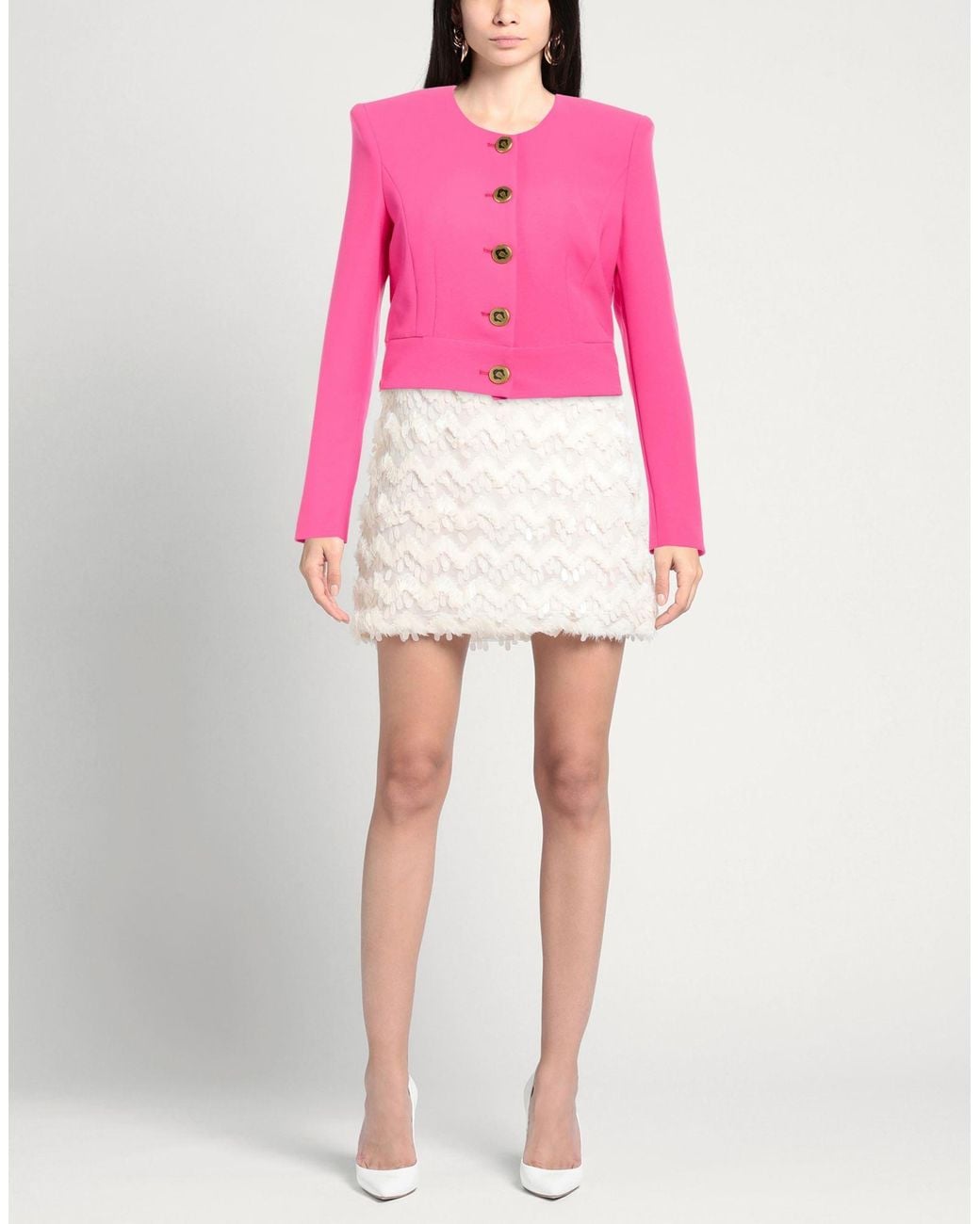 DOUBLE C Pink Fuchsia Jacket Polyester, Elastane