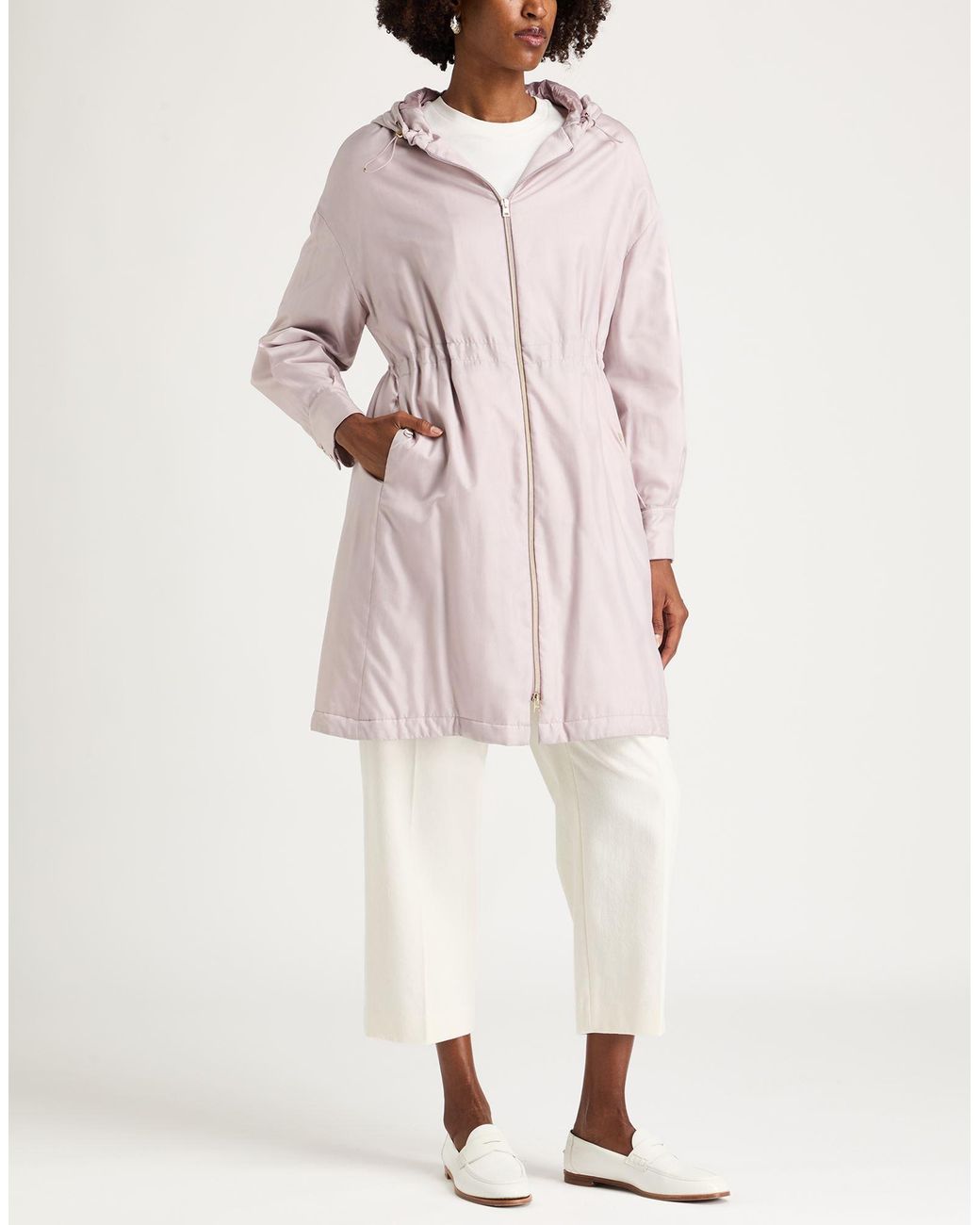 Herno Pink Overcoat & Trench Coat Cupro