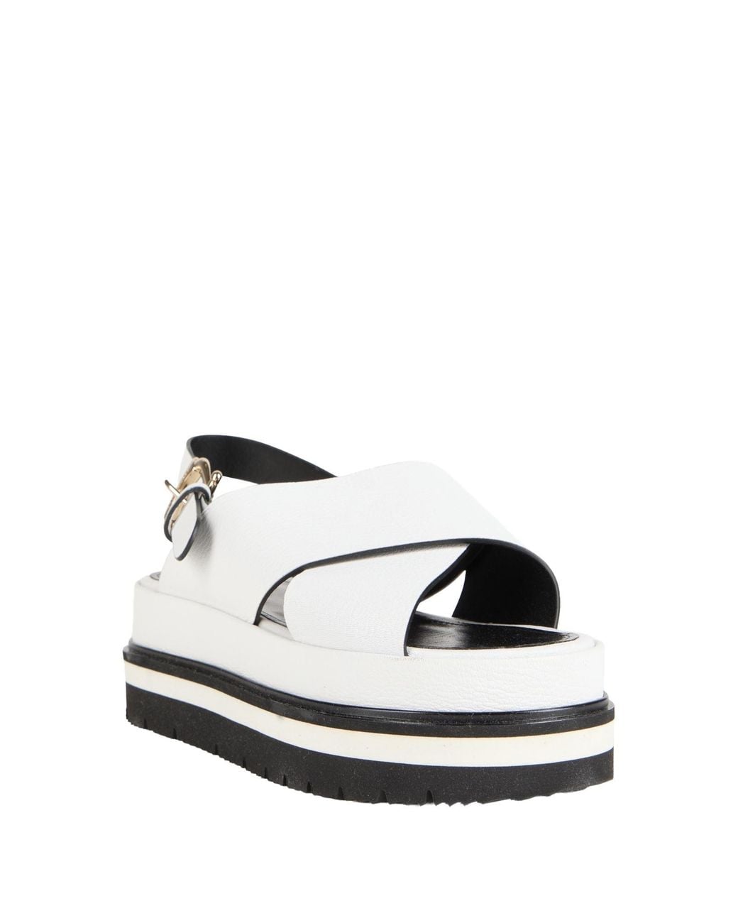 Pollini White Sandals Leather