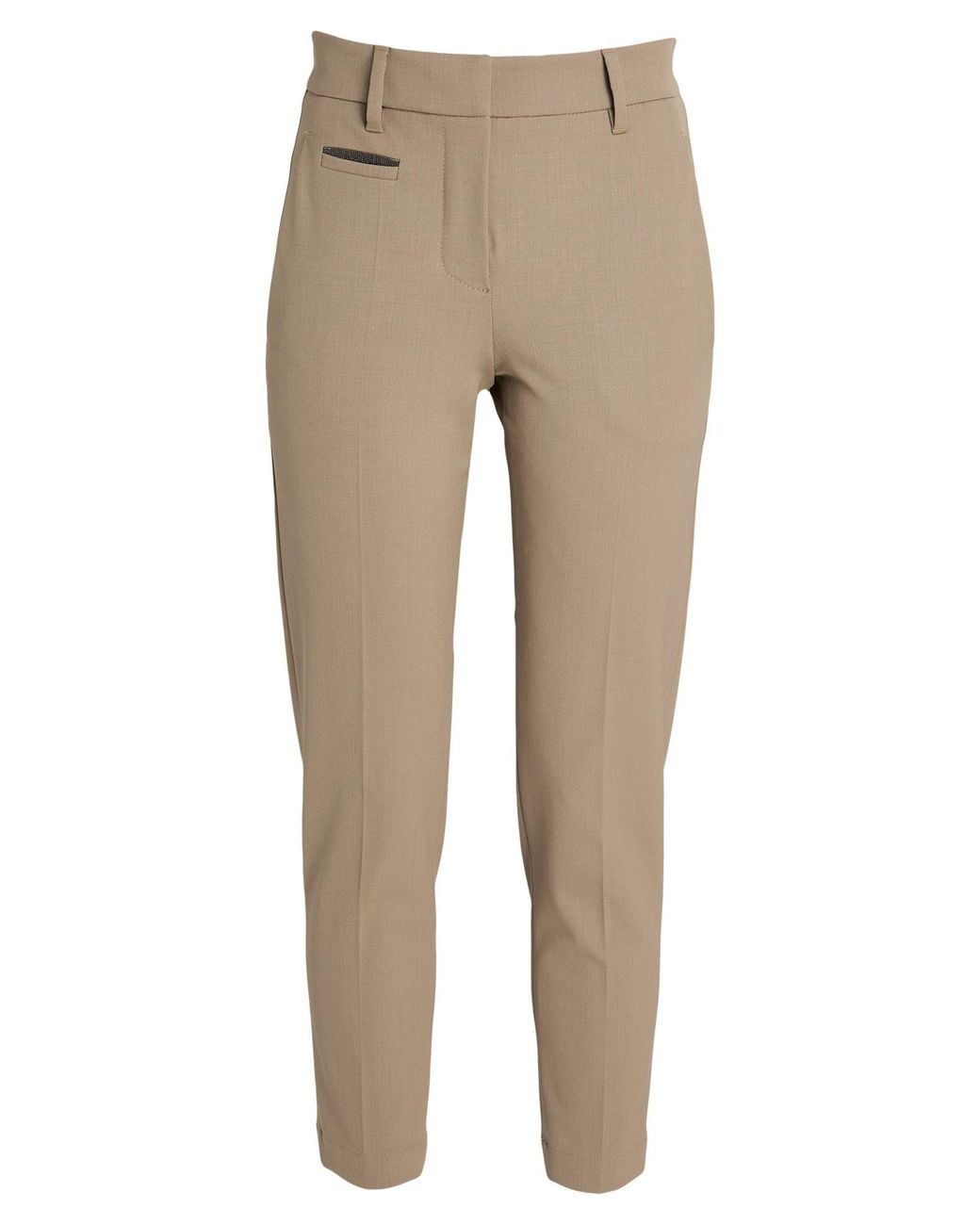 Brunello Cucinelli Natural Pants Virgin Wool, Polyamide, Elastane, Brass