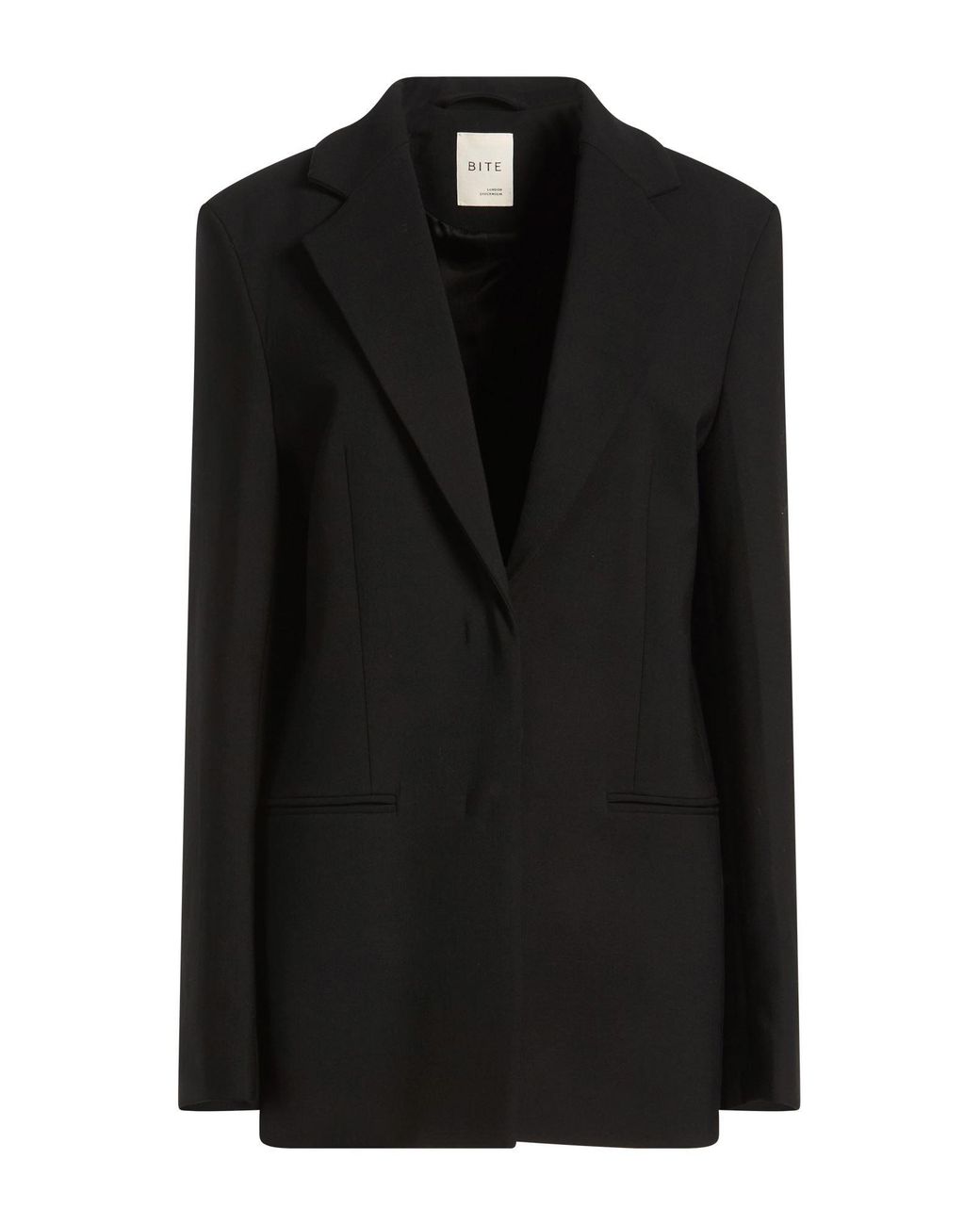 BITE STUDIOS Black Blazer Wool, Cupro