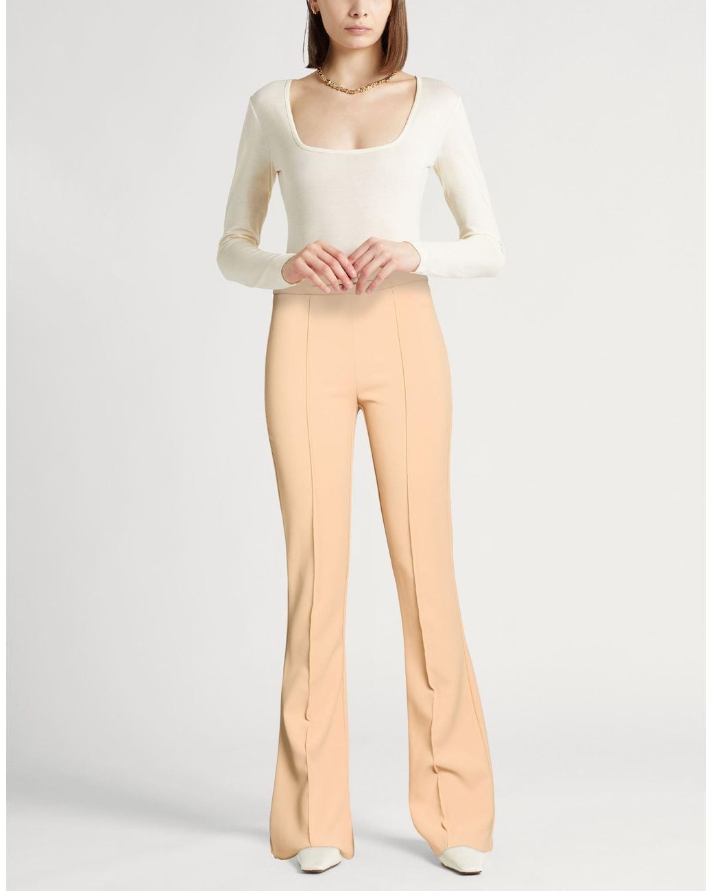 Liu Jo Natural Pants Polyester, Elastane