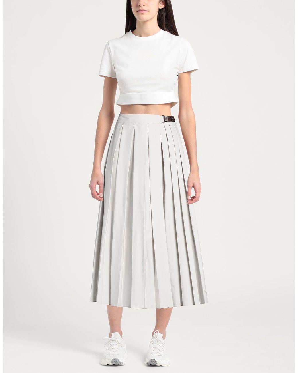 MAX&Co. White Midi Skirt
