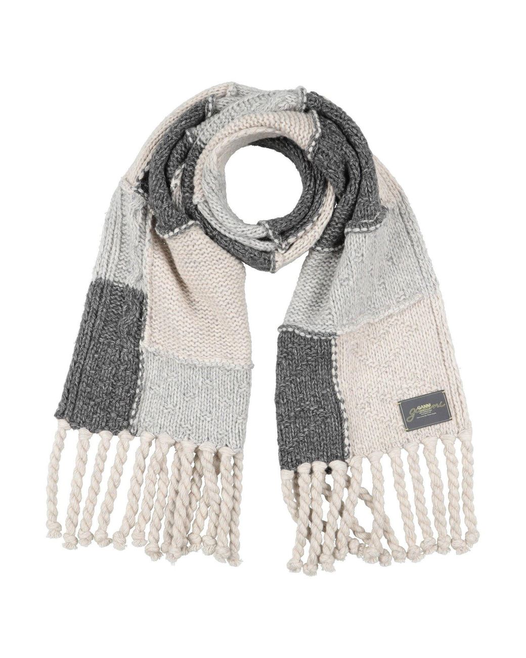 Ganni Gray Scarf