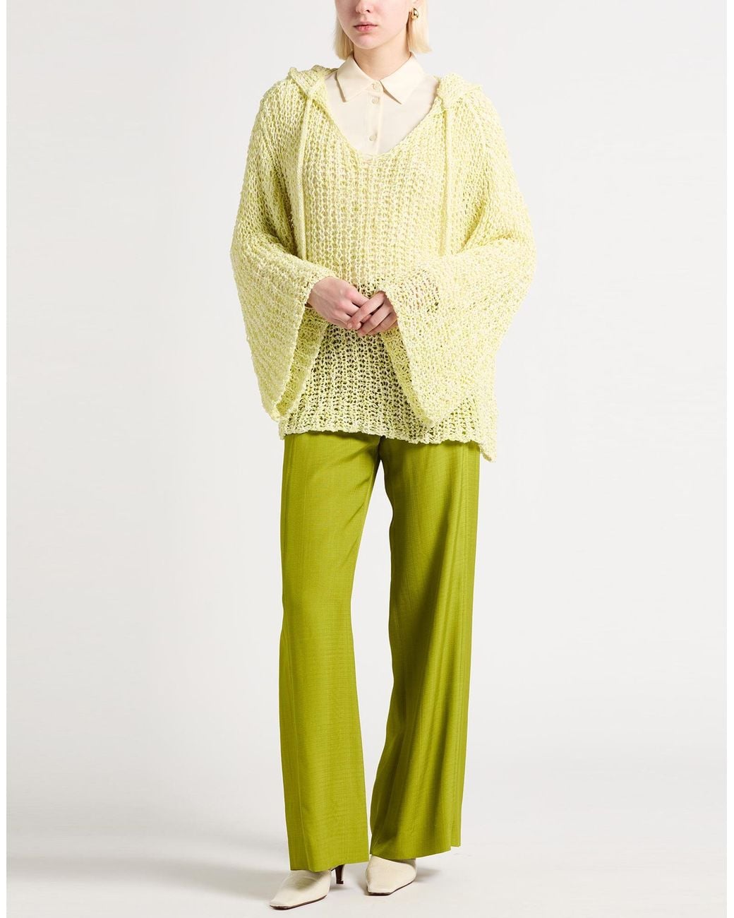 Dondup Yellow Sweater Cotton, Polyamide