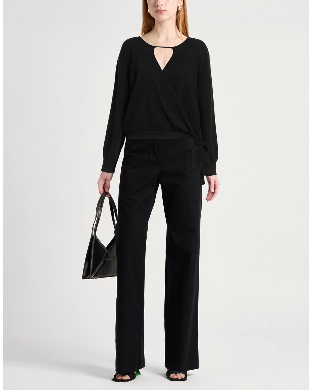 Ballantyne Black Wrap Cardigans Wool, Cashmere