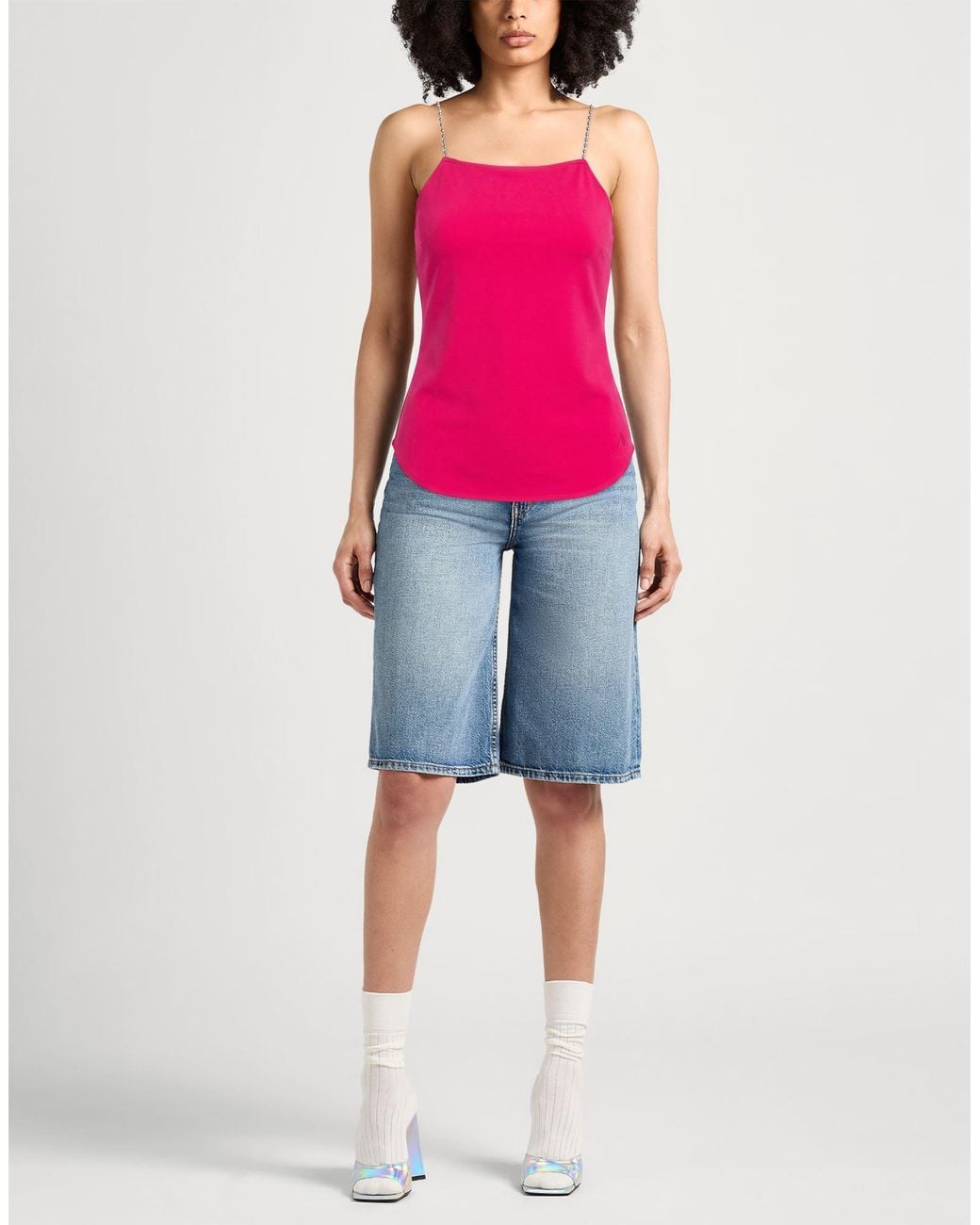 The Attico Pink Fuchsia Top Viscose, Polyamide, Elastane, Cotton