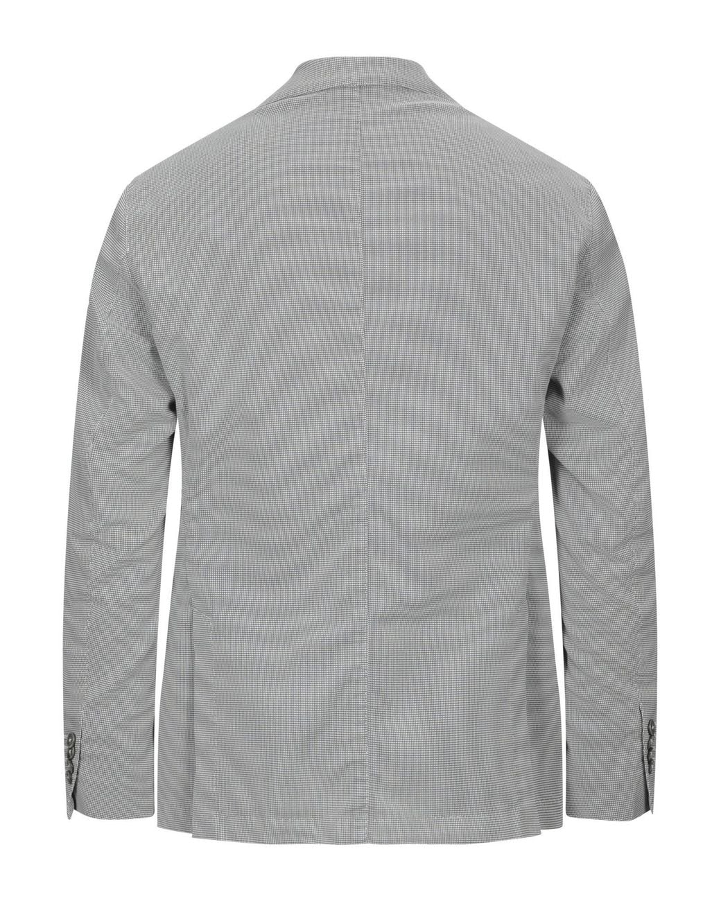 L.b.m. 1911 Gray Blazer Cotton, Polyamide, Elastane for men