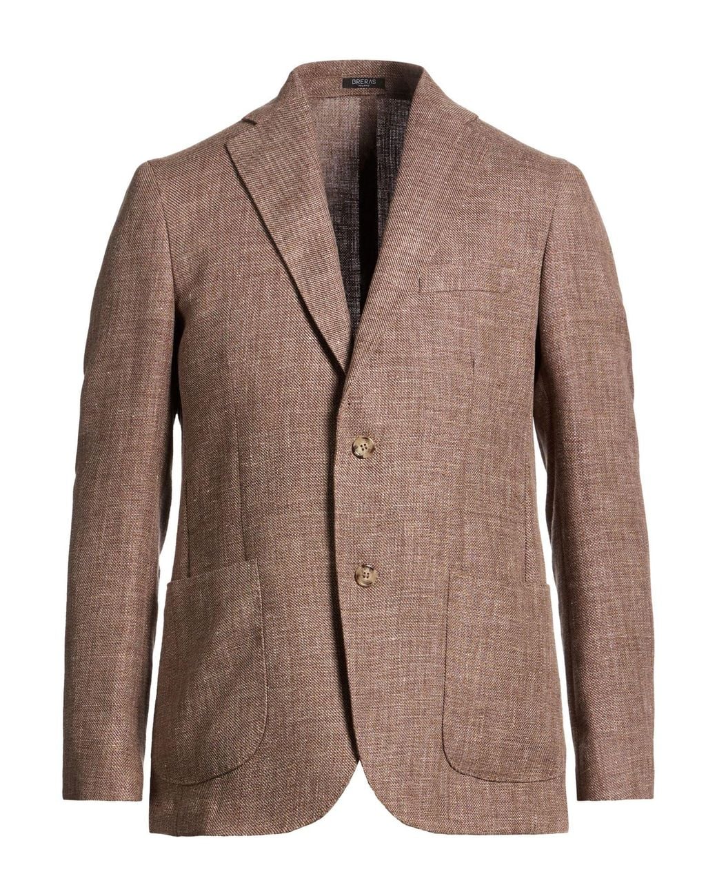 BRERAS Milano Brown Chocolate Blazer Wool, Viscose for men