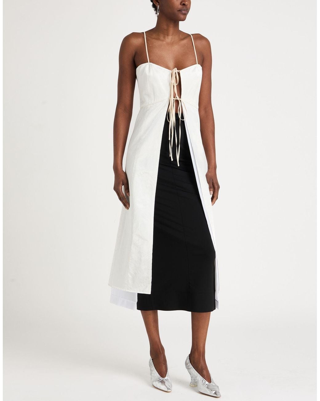 MM6 by Maison Margiela White Midi Dress