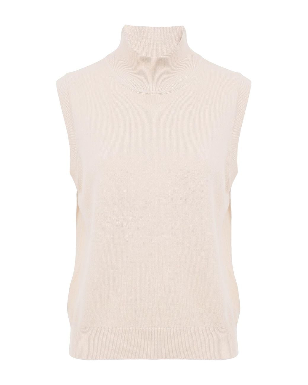 Alpha Studio White Turtleneck Wool