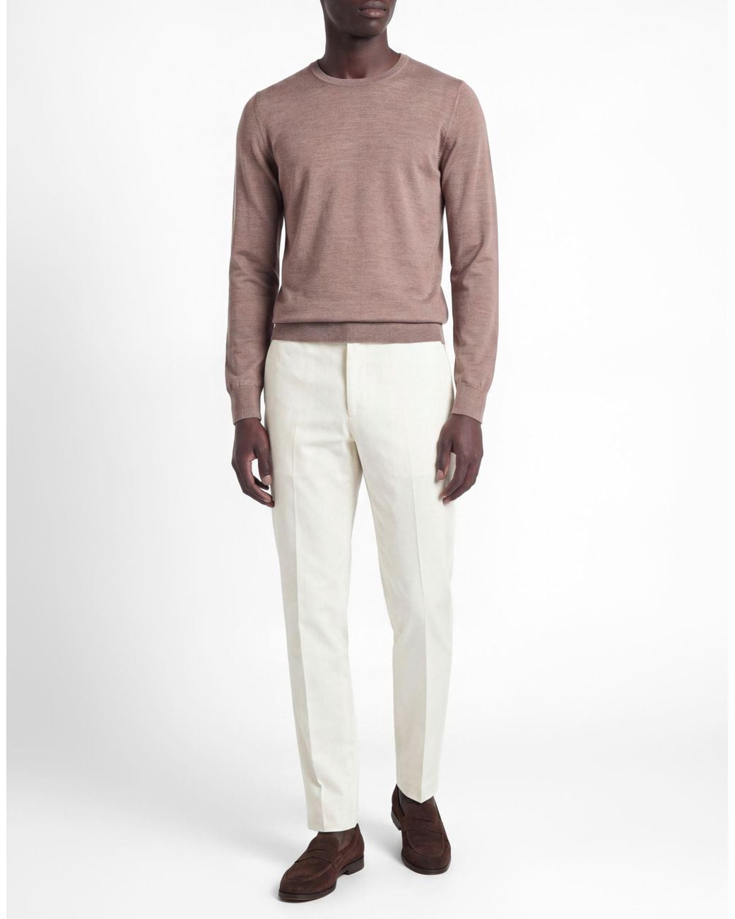 Gran Sasso Brown Sweater Wool, Silk for men