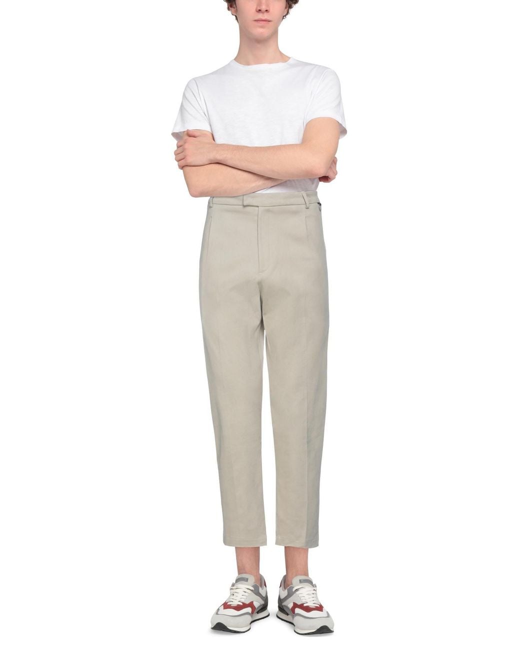 Low Brand Natural Cropped Trousers for men
