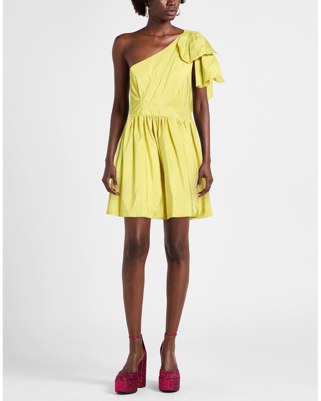 Dixie Yellow Lime Mini Dress Polyester