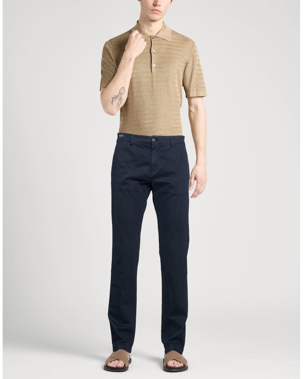 Paul & Shark Blue Pants Cotton, Lyocell, Elastane for men
