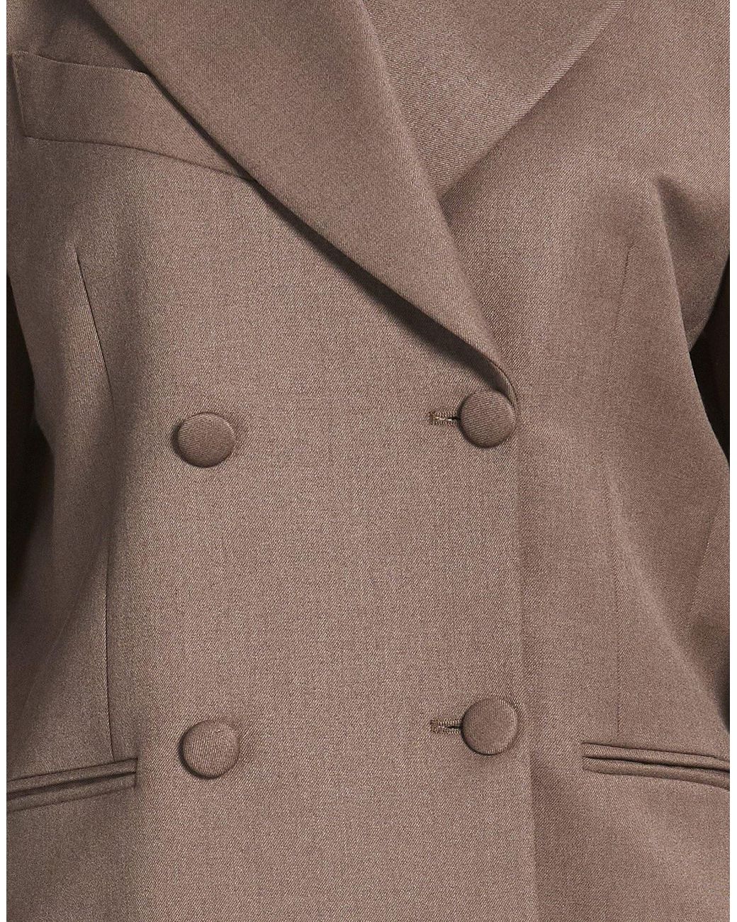 Nineminutes Brown Blazer Polyester, Viscose, Elastane