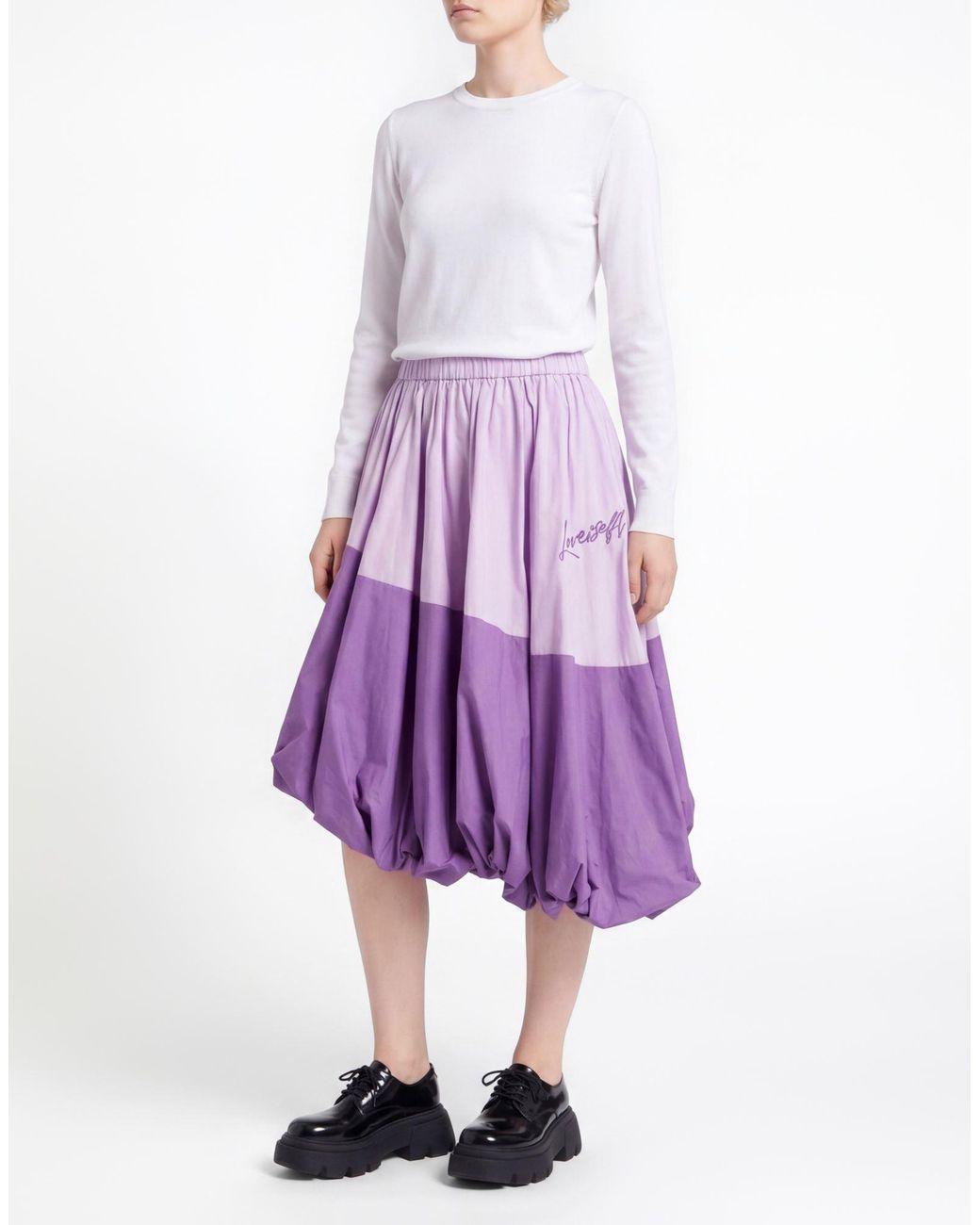 Twinset Purple Midi Skirt