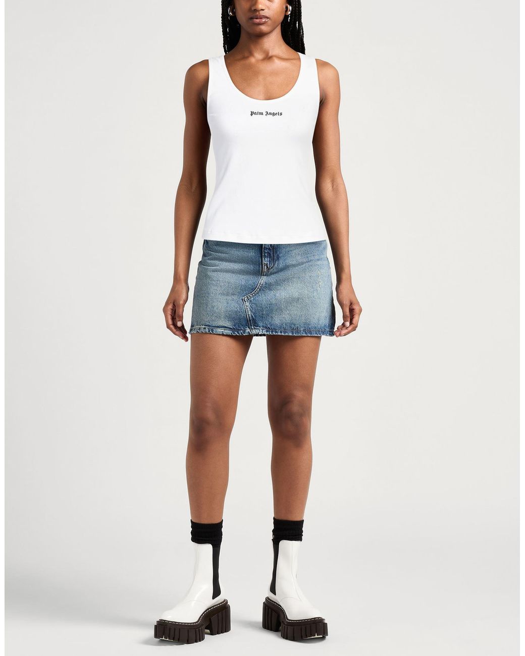 Palm Angels White Tank Top