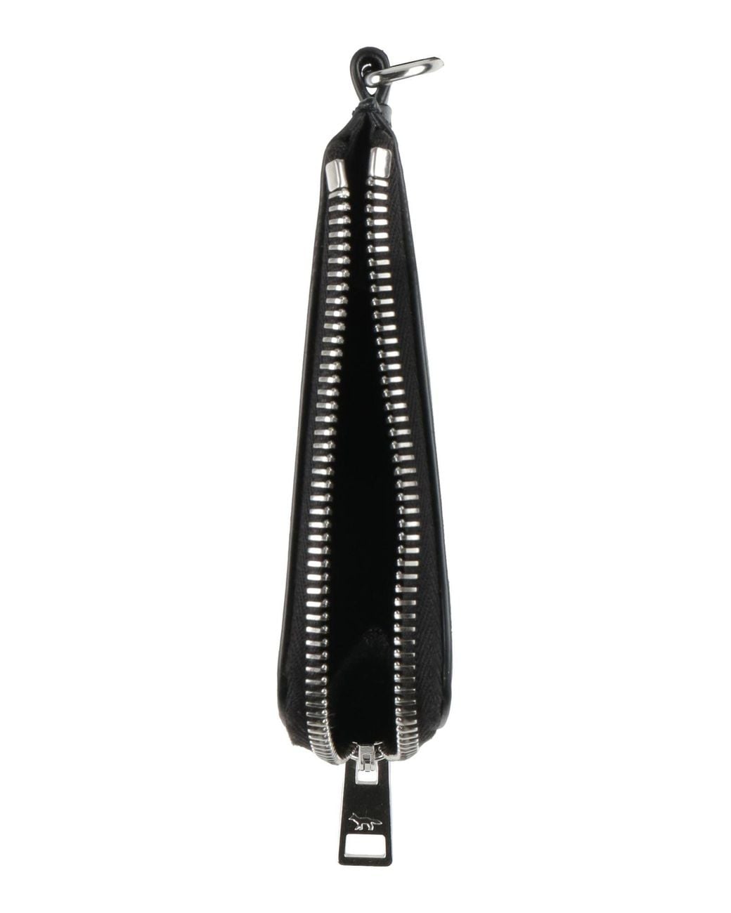 Maison Kitsuné Black Crossbody Wallet Leather for men