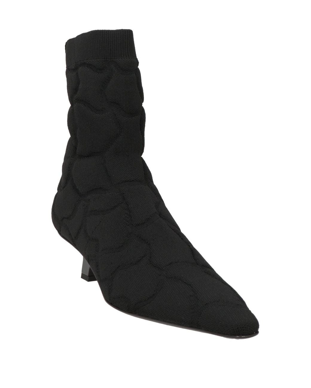 Testoni Black Ankle Boots Textile Fibers