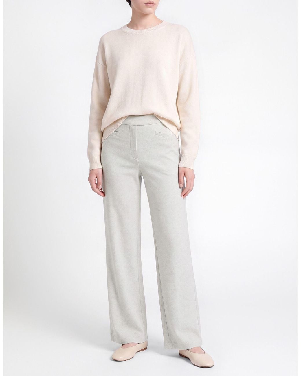 Cambio White Pants Cotton, Viscose, Polyamide, Elastane